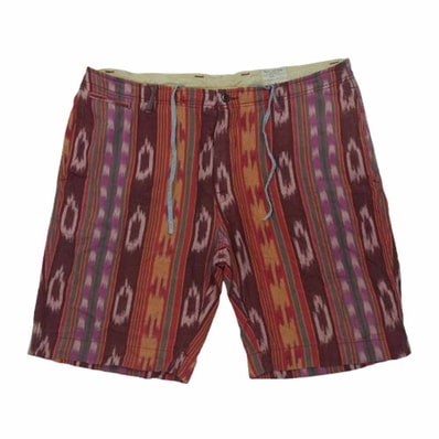 POLO RALPH LAUREN ポロ・ラルフローレン ショートパンツ Shorts Drill Khaki Unit Pattern ユニット パターン ネイティブ柄 ショーツ ハーフ ショート パンツ レッド系 パープル系 38【中古】