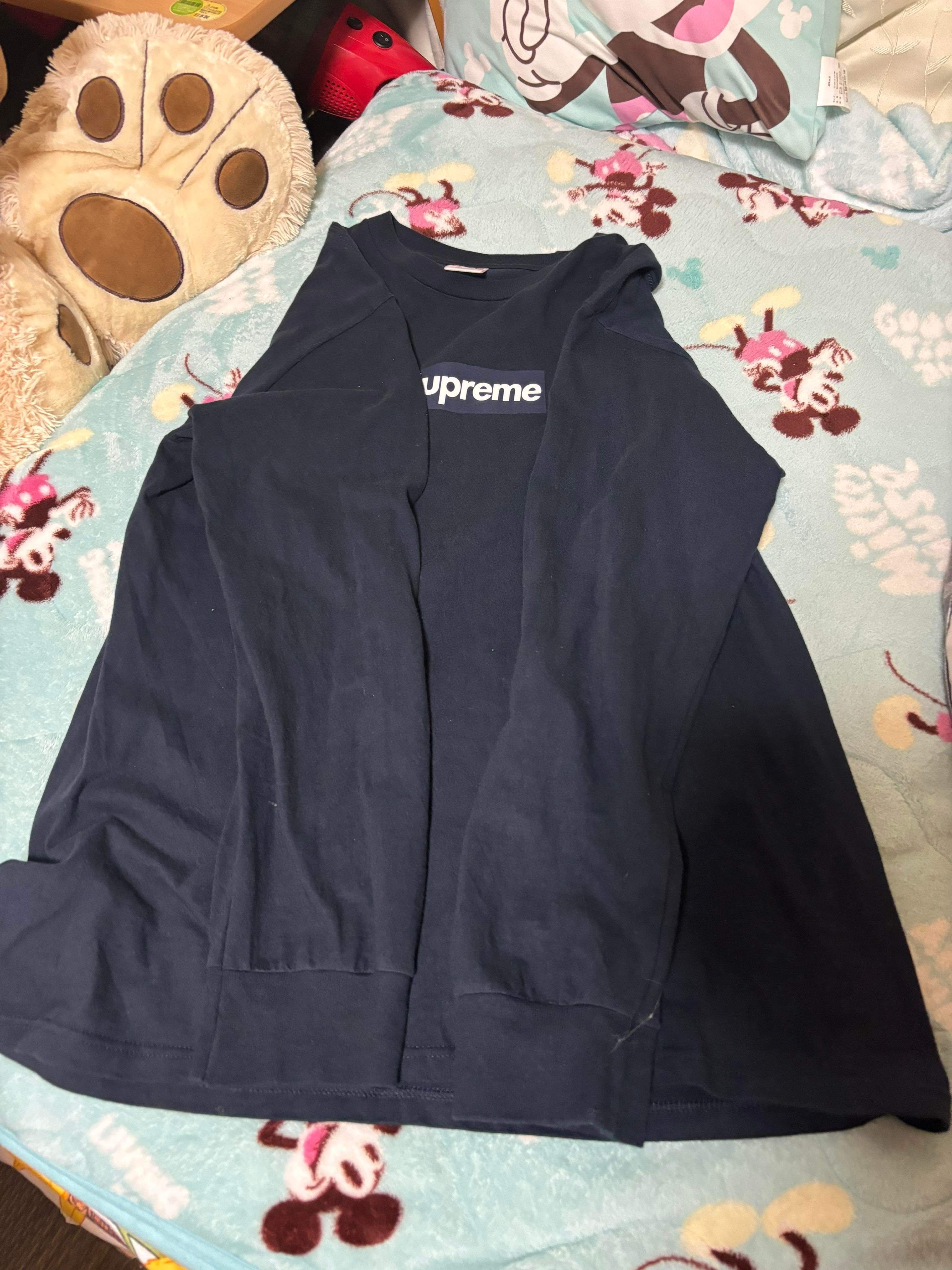 Supreme Box Logo L/S Tee "Navy"