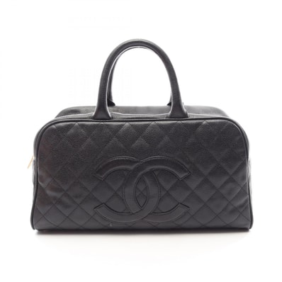 シャネル CHANEL マトラッセ ハンドバッグ バッグ キャビアスキン(グレインドカーフ) レディース ブラック系 【中古】