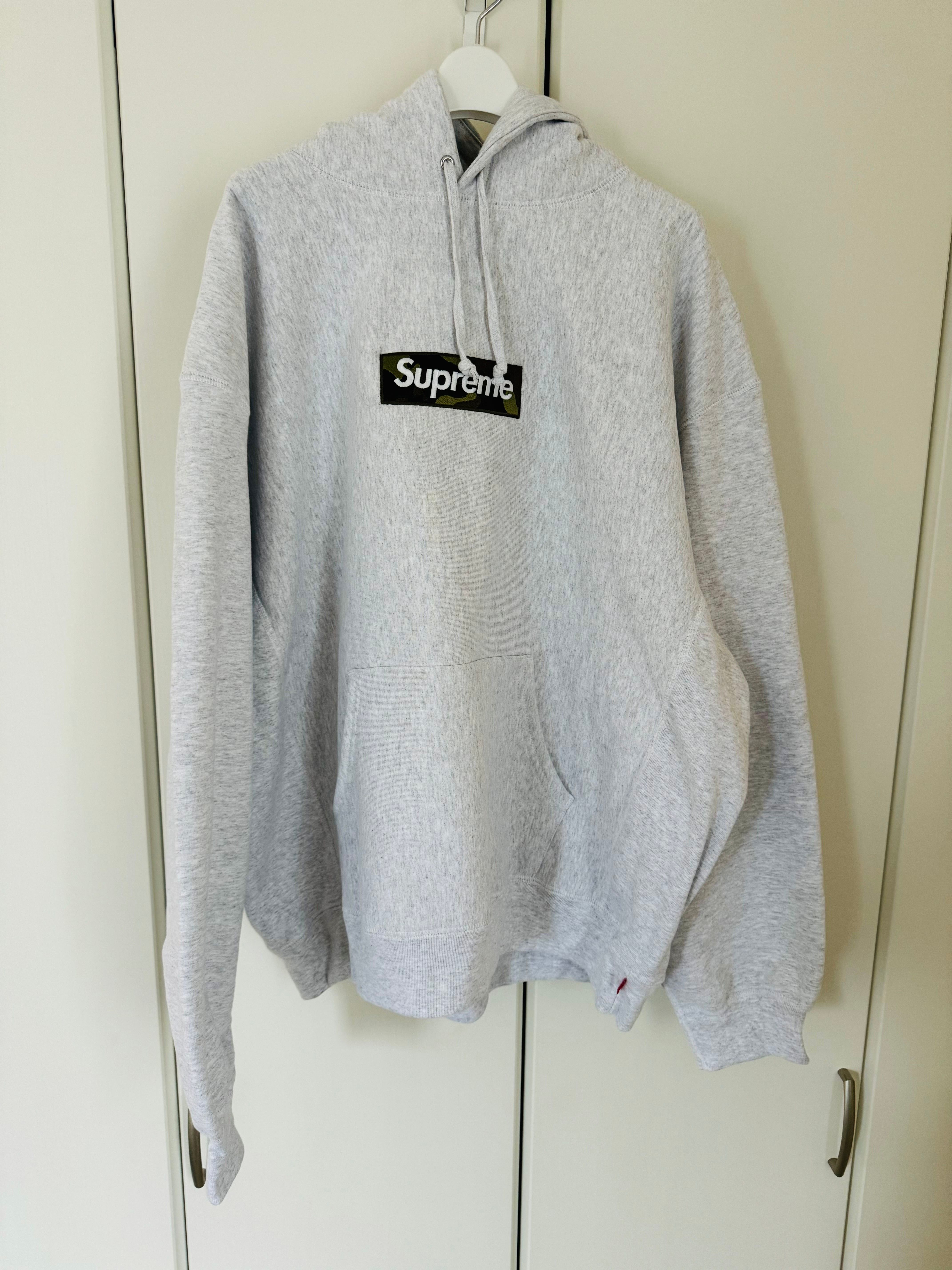 Supreme Box Logo Hooded Sweatshirt "Ash Grey" (23FW)