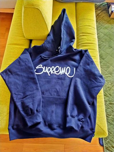 Supreme Raised Handstyle Hooded Sweatshirt "Black"