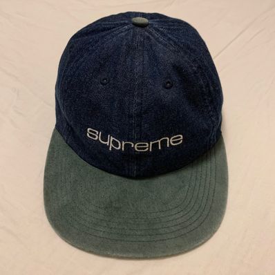 supreme Denim Sued Compact Logo 6panel