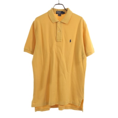 Polo by Ralph Lauren ポロバイラルフローレン 半袖 ポロシャツ M イエロー 鹿の子地
