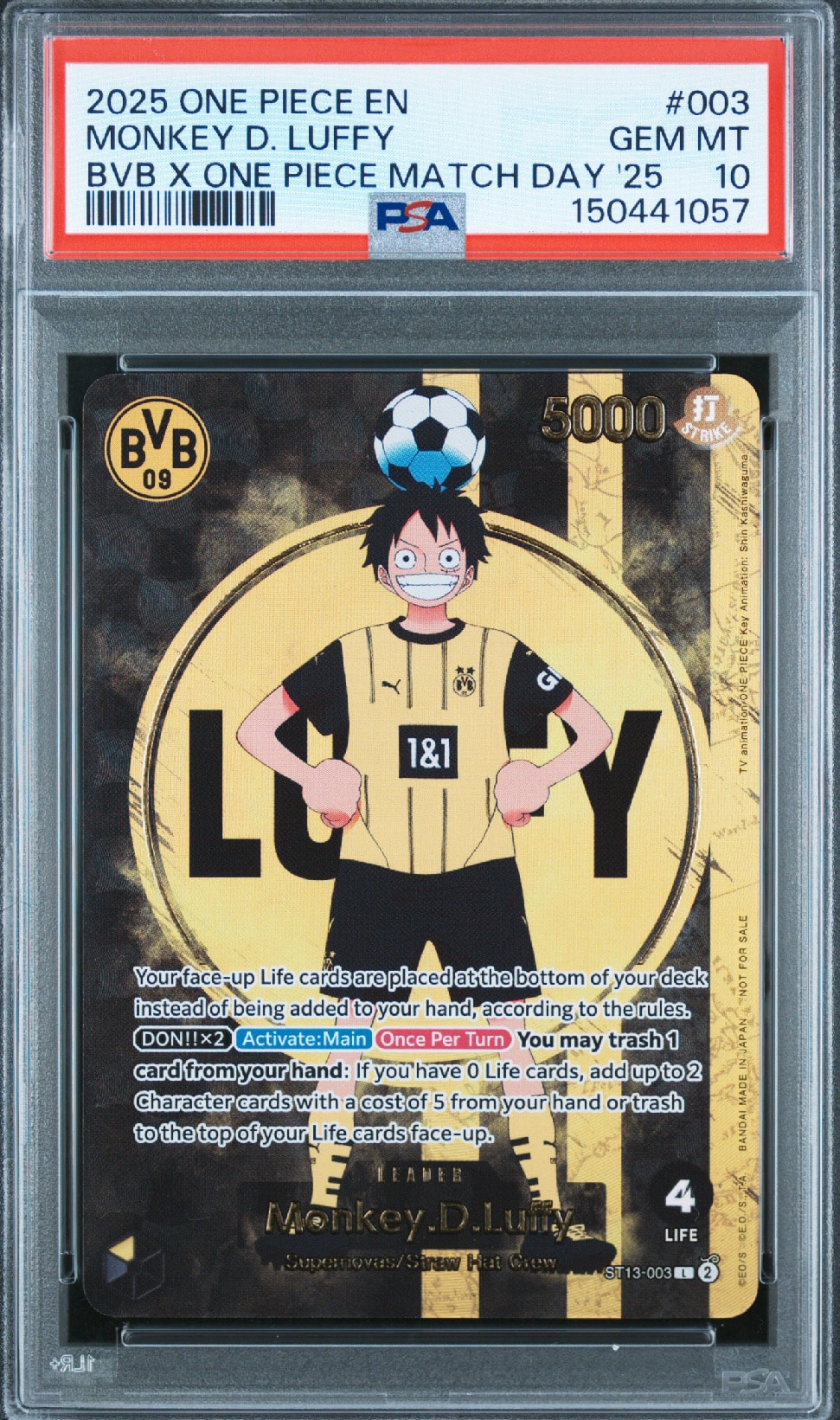 モンキー・D・ルフィ L [ST13-003]【英語版】(プロモーションカード「ボルシアドルトムント × ONE PIECE マッチデー 2025」)