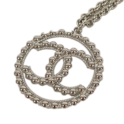 CHANEL シャネル ココマーク ラウンド ネックレス GP サークル C22C シルバー