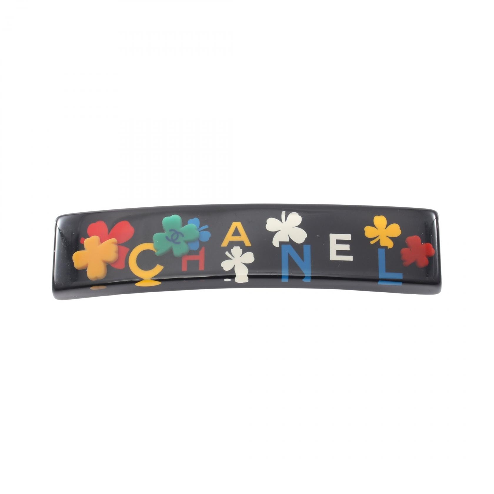 シャネル CHANEL ココマーク クローバー バレッタ アクセサリー レジン レディース ブラック系 / マルチカラー 【中古】