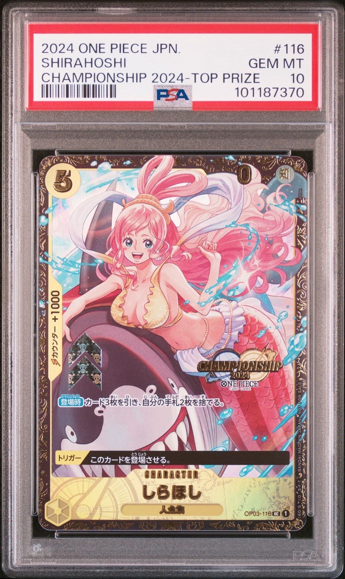 しらほし UC [OP03-116](プロモーションカード「チャンピオンシップ2024 記念品」)