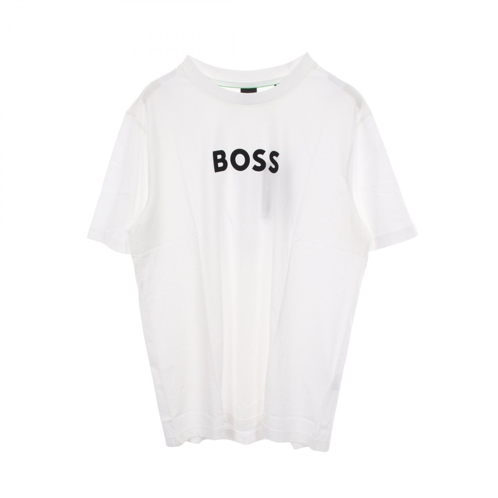 ボス BOSS ロゴ 半袖Tシャツ 衣料品 トップス コットン メンズ ホワイト系 50553652100L 【新品】