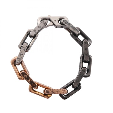 ルイ・ヴィトン LOUIS VUITTON ブレスレット チェーン モノグラム ブレスレット アクセサリー ステンレススチール シルバー メンズ シルバー系 / ゴールド系 / ブラック系 【中古】