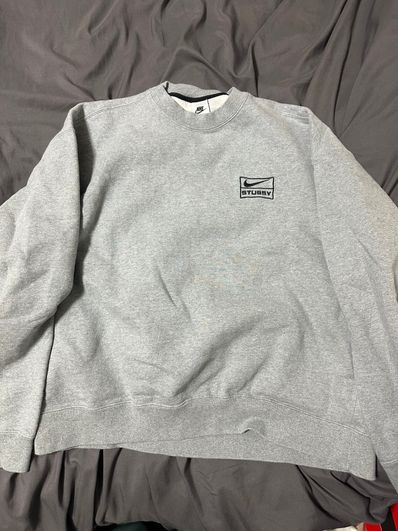 Stussy x Nike Fleece Crew (US Size) "Grey" DO9337-063