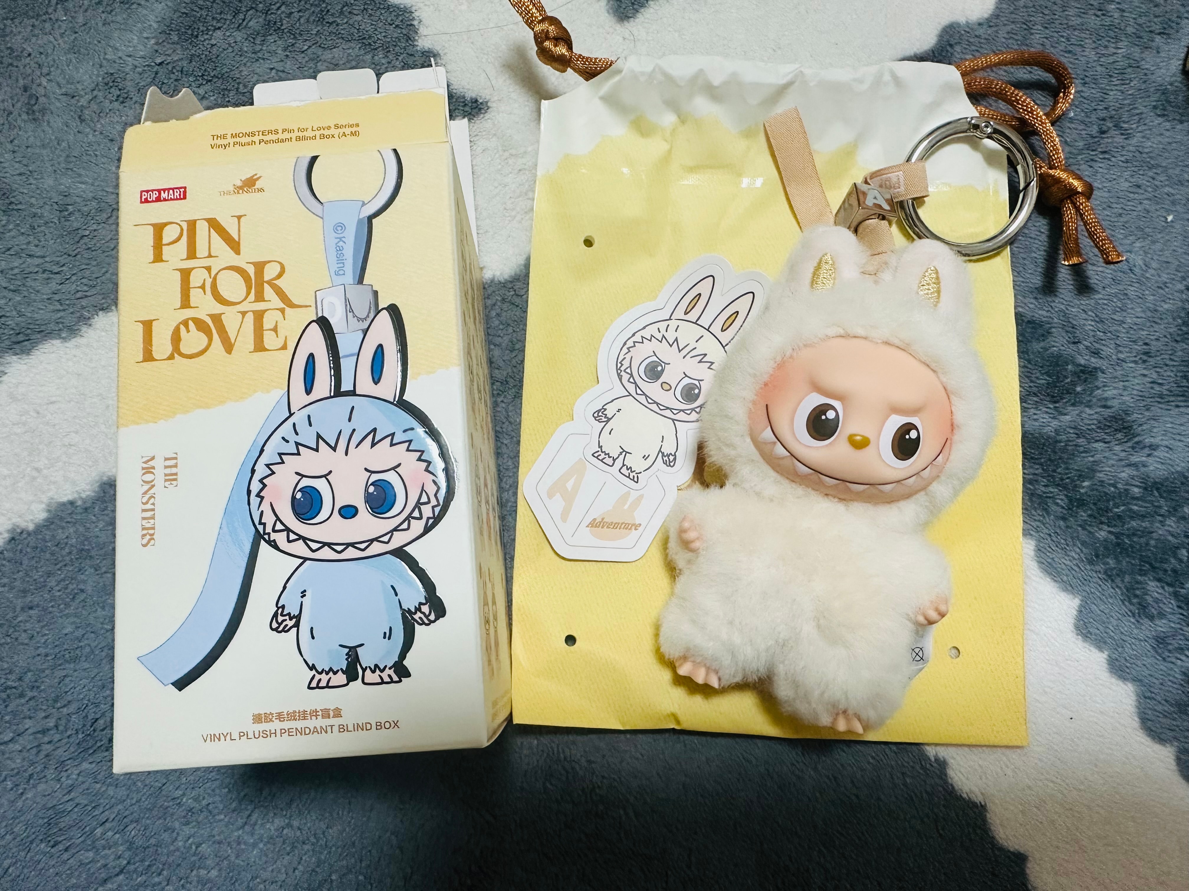 POP MART THE MONSTERS (LABUBU) Pin for Love Series-Vinyl Plush Pendant (A-M) A