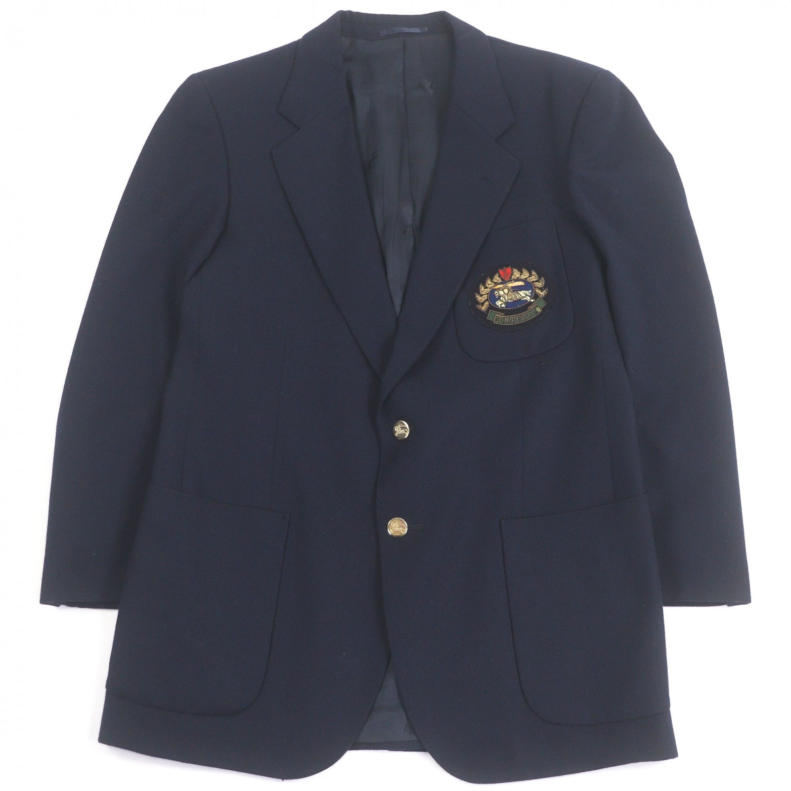 極美品 バーバリー テーラードジャケット ネイビー メンズ 38