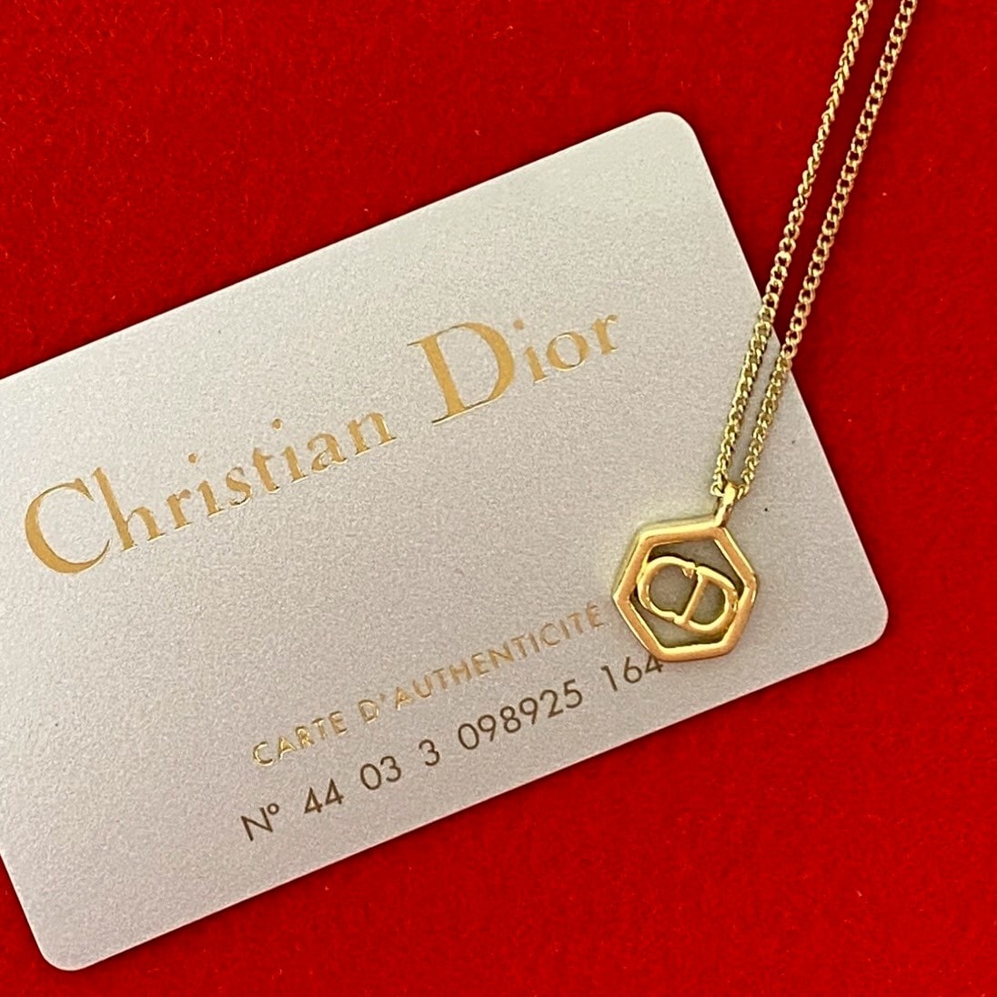 Christian Dior ディオール CD ロゴ GP ネックレス ゴールド
93913