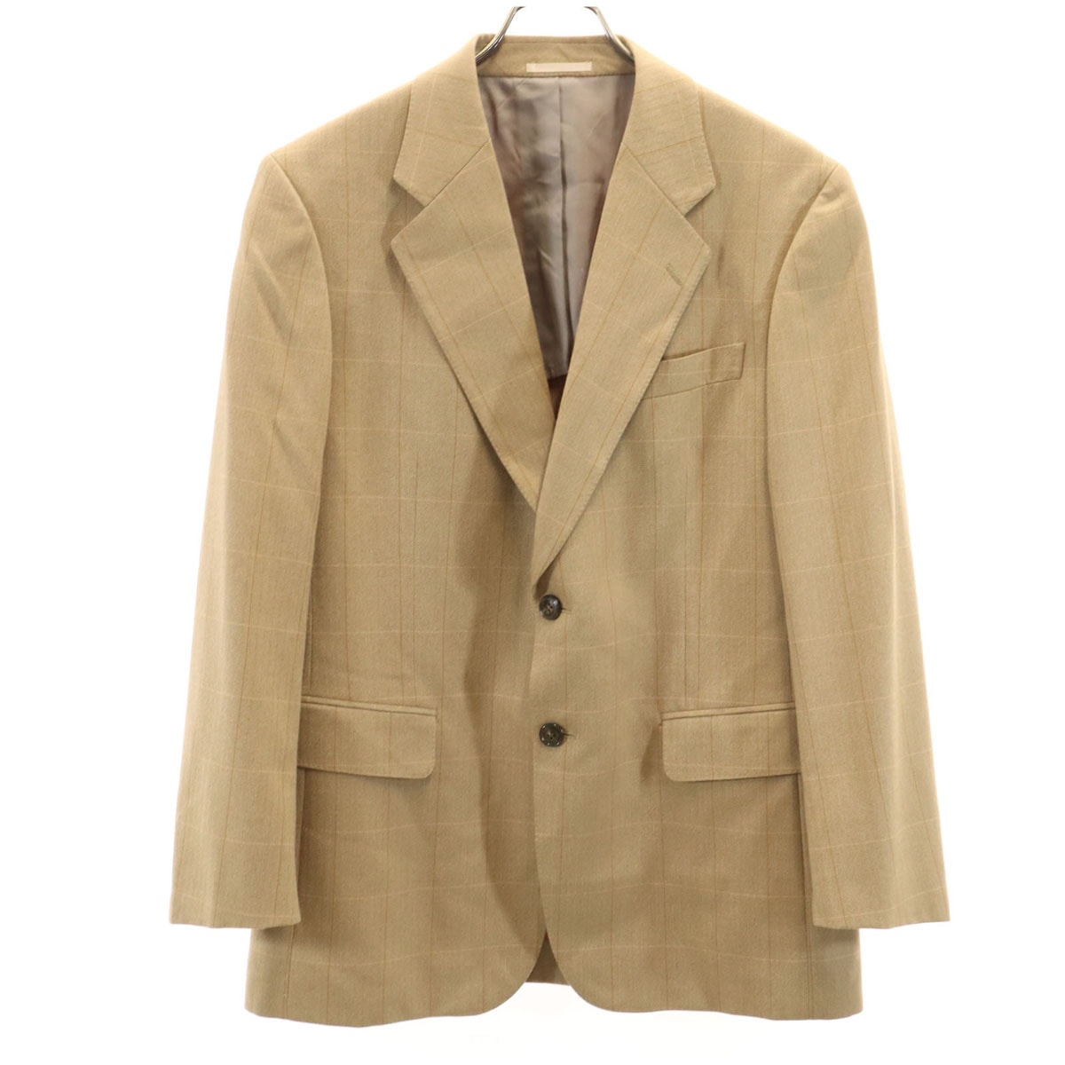 LANVIN LA COLLECTION ランバンコレクション チェック柄 テーラードジャケット S46 ベージュ