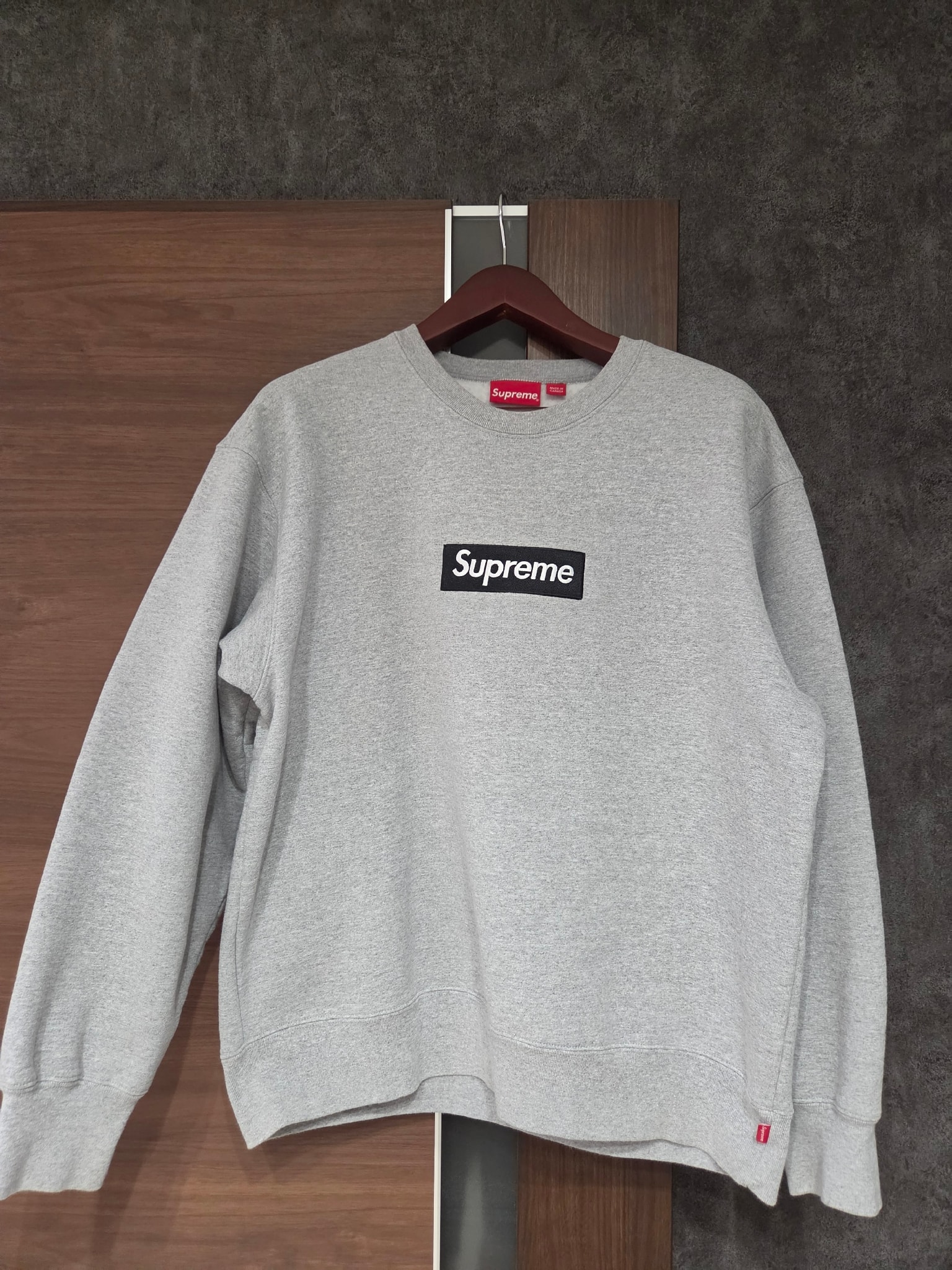 Supreme Box Logo Crewneck "Heather Grey" (22FW)