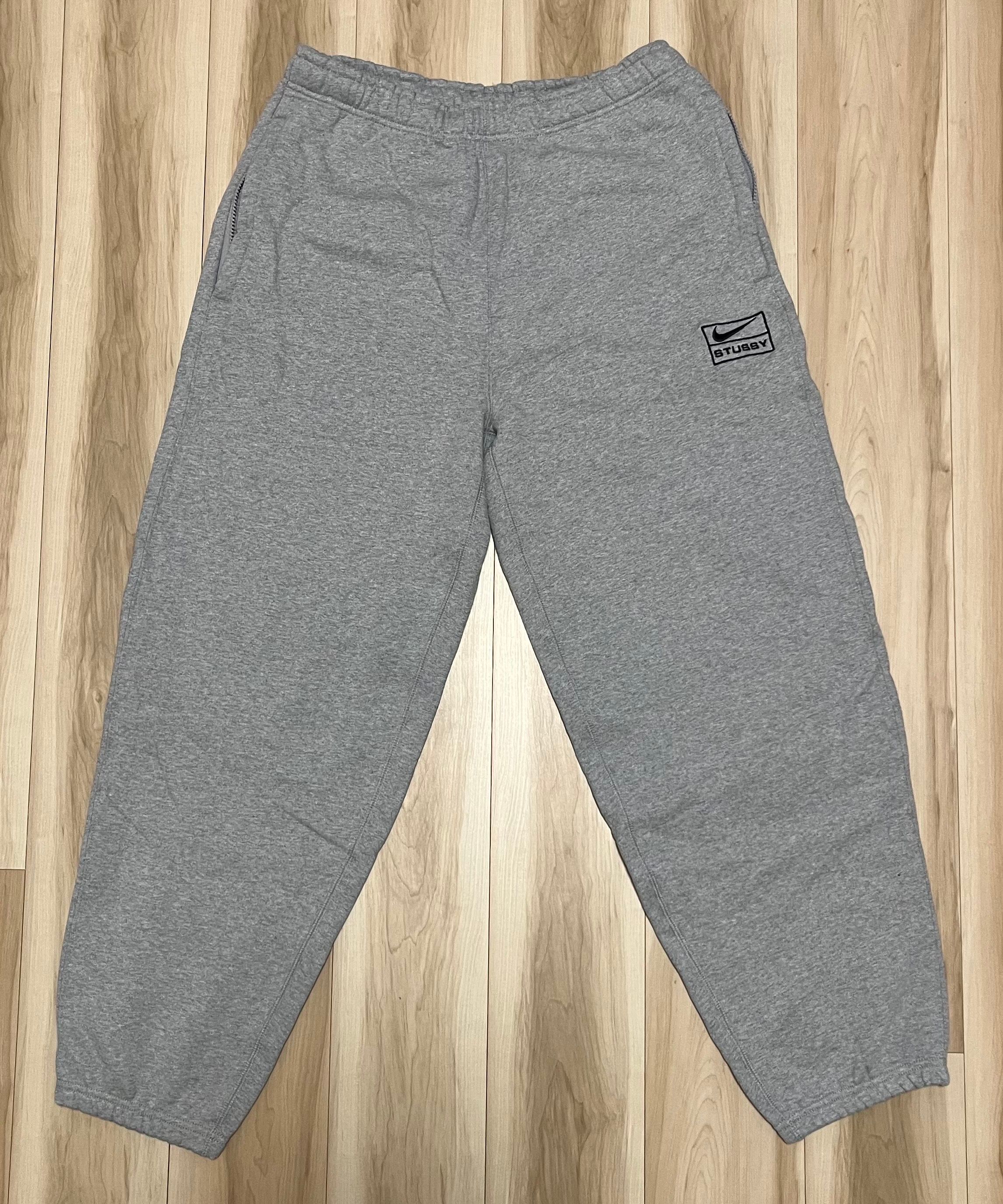 Stussy x Nike Fleece Pants (US Size) "Grey" DO9340-063