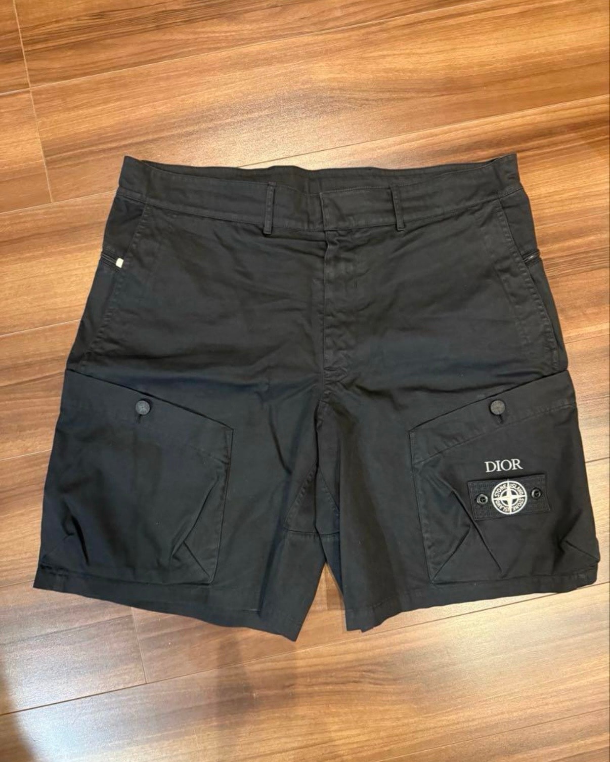 Dior x Stone Island Bermuda Short Pant Cotton Blend Satin "Black"