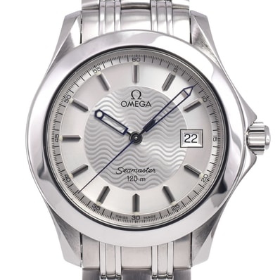 オメガ OMEGA 2511.31 シーマスター120 シルバー クォーツ メンズ 美品 箱・保証書付き 腕時計 R#148965