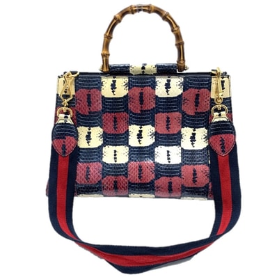 グッチ GUCCI ニムフェア 453764 バンブー カバン 2WAYバッグ ショルダーバッグ ハンドバッグ パイソン レッド