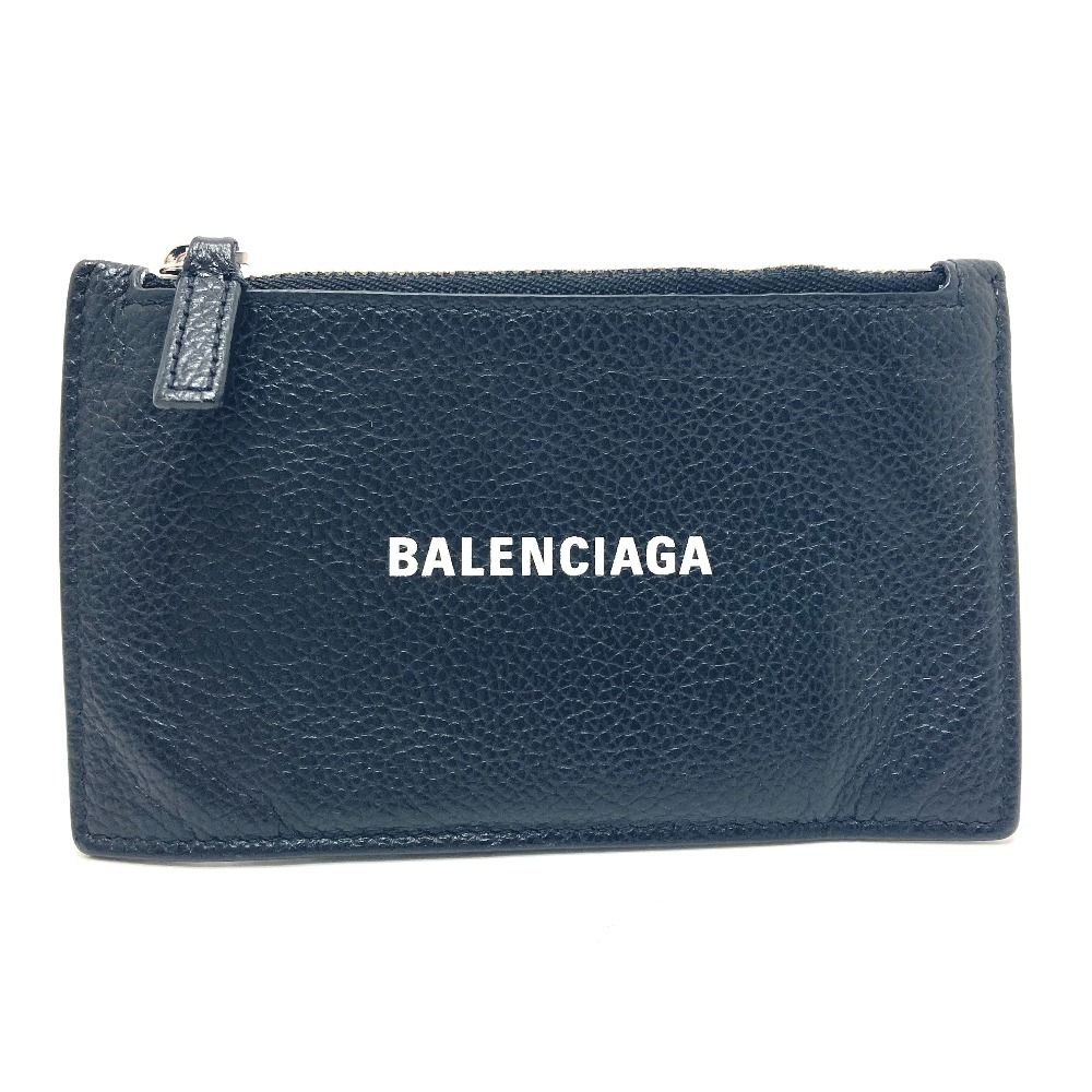 バレンシアガ ロゴ コンパクトウォレット カードケース コインケース ブラック