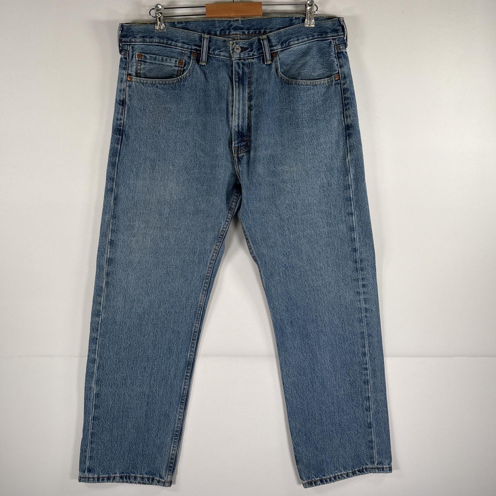 古着 リーバイス Levi's デニムパンツ 505 ストレート ジーパン ジーンズ 5ポケット 大きいサイズ ジップ w38 L30 ブルー メンズ