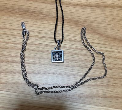 Chrome Hearts Framed CH Plus Charm 1 Diamond "Silver"