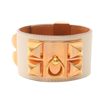 エルメス HERMES コリエドシアン クレ バングル アクセサリー GP(ゴールドメッキ) ヴォースイフト ヴォースイフト ゴールド T刻印(2015年製造) レディース アイボリー系 / ゴールド系 【中古】