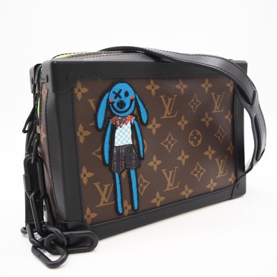 極美品 LOUIS VUITTON ルイ・ヴィトン モノグラム フレンズ ソフトトランク M45619 2wayショルダーバッグ ブラウン ベージュ マルチカラー コーティングキャンバス レザー メンズ