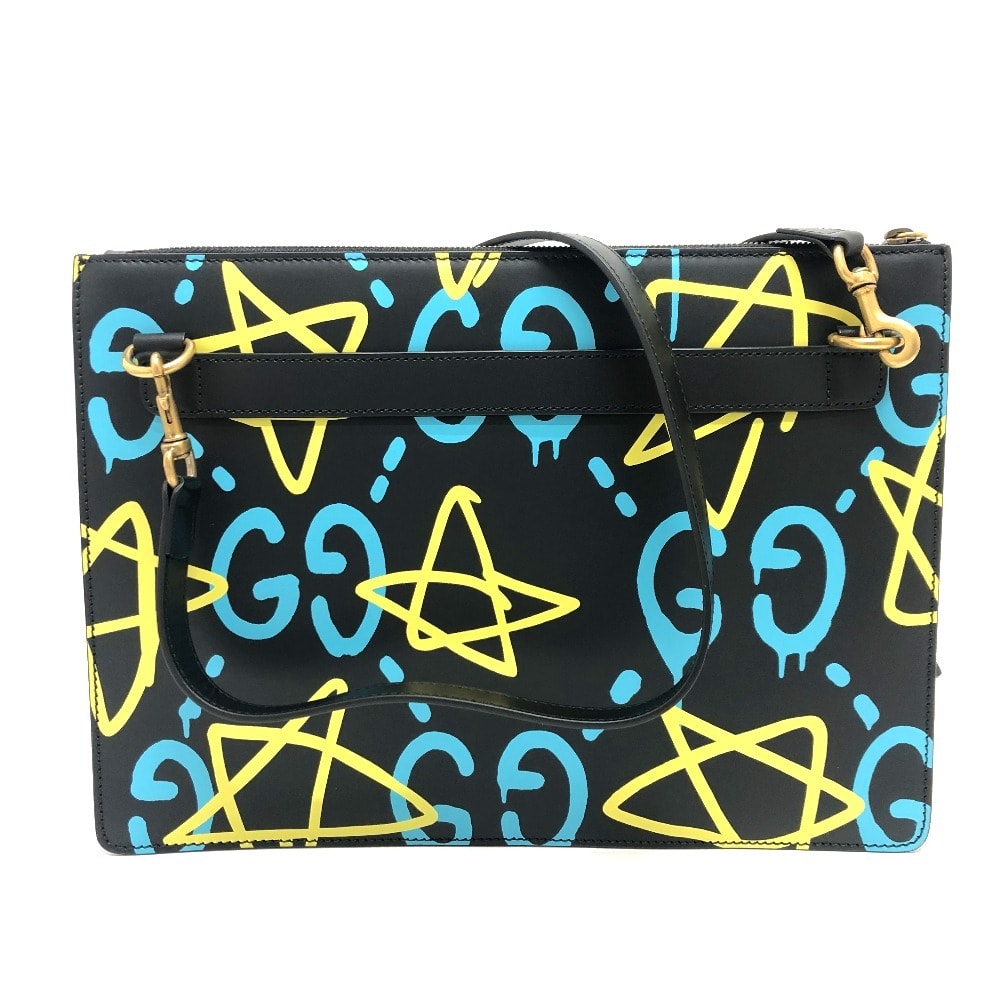 グッチ GUCCI ゴースト 429004 クラッチ 2WAYバック ショルダーバック カバン バック ショルダーバッグ レザー ブラック
