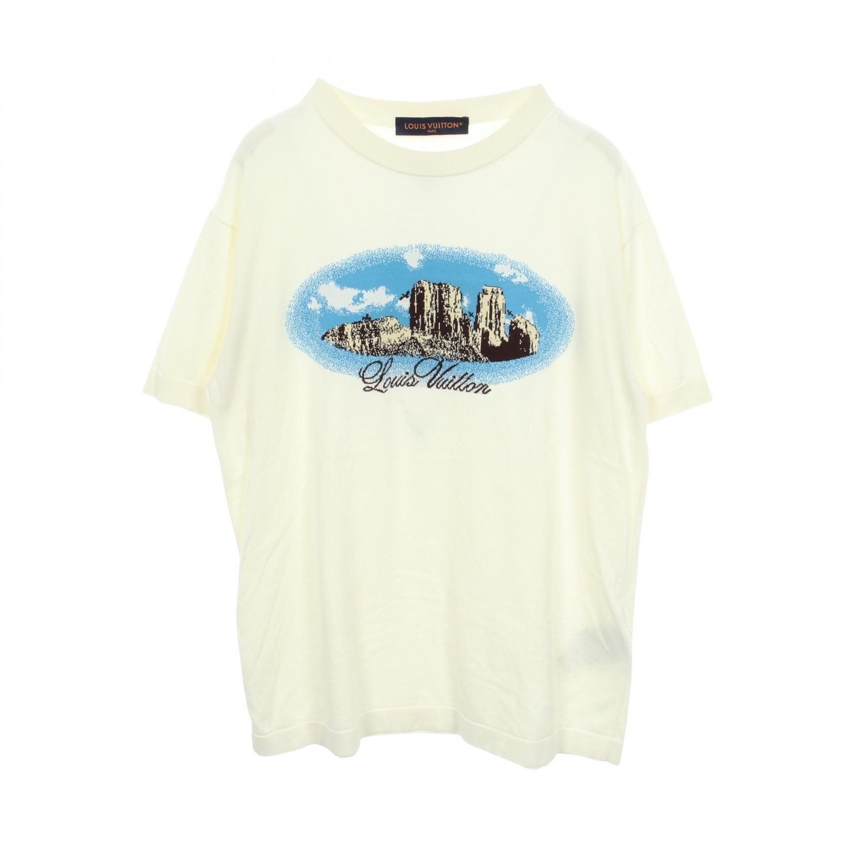 ルイ・ヴィトン LOUIS VUITTON グラフィック ショートスリーブ 半袖Tシャツ 衣料品 トップス コットン メンズ ホワイト系 RM242M AUR HRN81W 【中古】