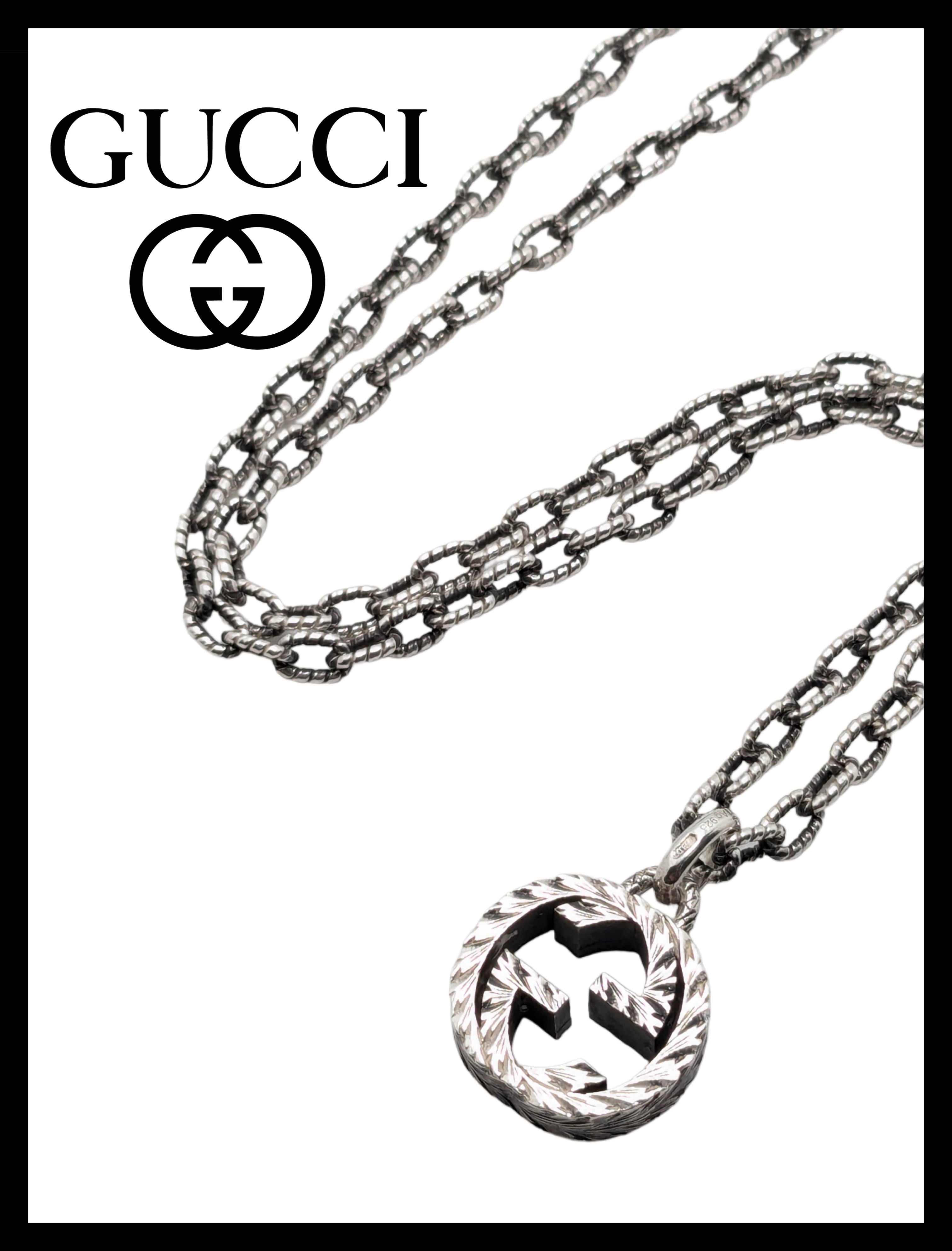 GUCCI Interlocking G Pendant Necklace