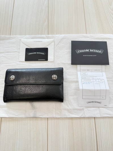 未使用級/付属品完備/値下げ交渉可能 / 正規品!CHROME HEARTS クロムハーツ ウェーブ WAVE ウォレット 財布