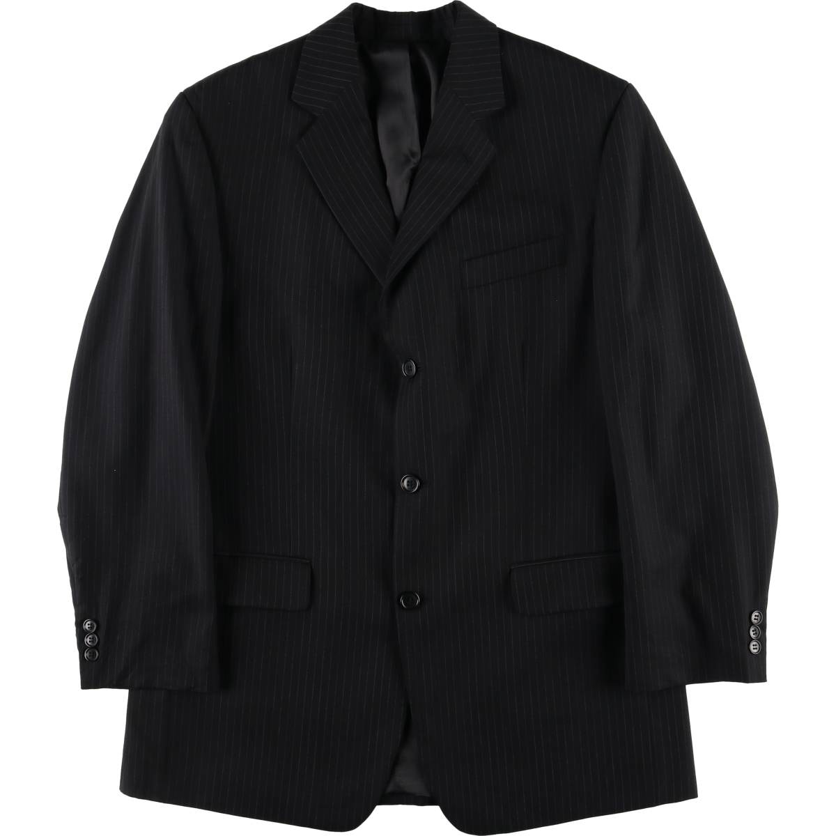 古着 カルバンクライン Calvin klein ストライプ柄 ウールテーラードジャケット メンズM相当/eaa525366