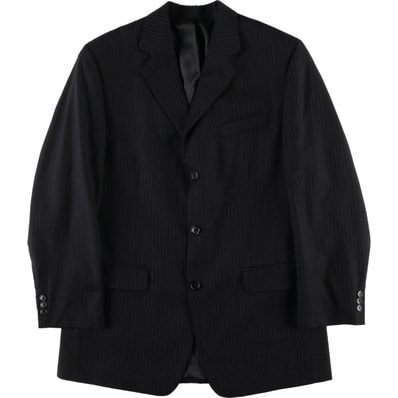 古着 カルバンクライン Calvin klein ストライプ柄 ウールテーラードジャケット メンズM相当/eaa525366