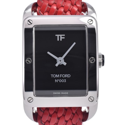 トムフォード TOM FORD TFT003001 N.003 ブラック クォーツ メンズ 美品 箱・保証書付き 腕時計 L#148194