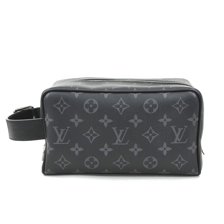 ルイ ヴィトン LOUIS VUITTON クラッチバッグ モノグラムエクリプス ロッカー ドップ キット PVC ブラック/グレー メンズ M83113【中古】 e61961k