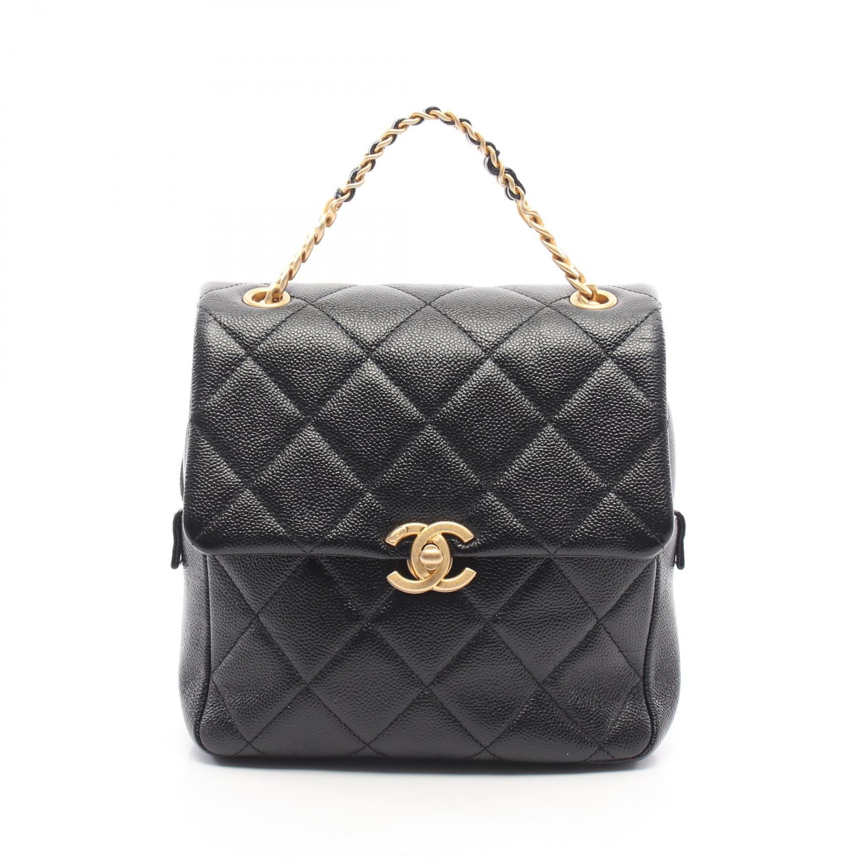 シャネル CHANEL マトラッセ チェーン リュックサック バックパック バッグ キャビアスキン(グレインドカーフ) レディース ブラック系 【中古】