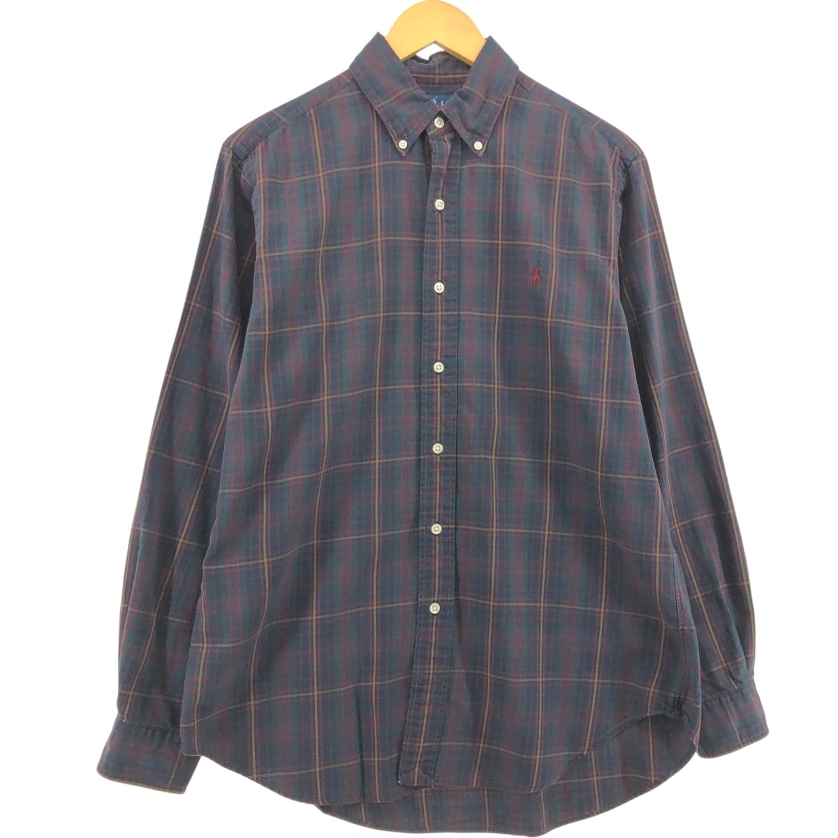 古着 ラルフローレン Ralph Lauren CLASSIC FIT 長袖 ボタンダウンチェックシャツ メンズM相当/eaa557745