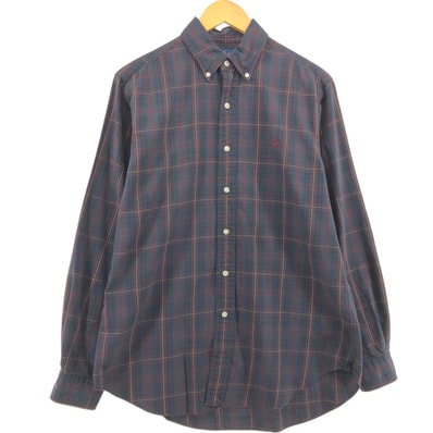 古着 ラルフローレン Ralph Lauren CLASSIC FIT 長袖 ボタンダウンチェックシャツ メンズM相当/eaa557745