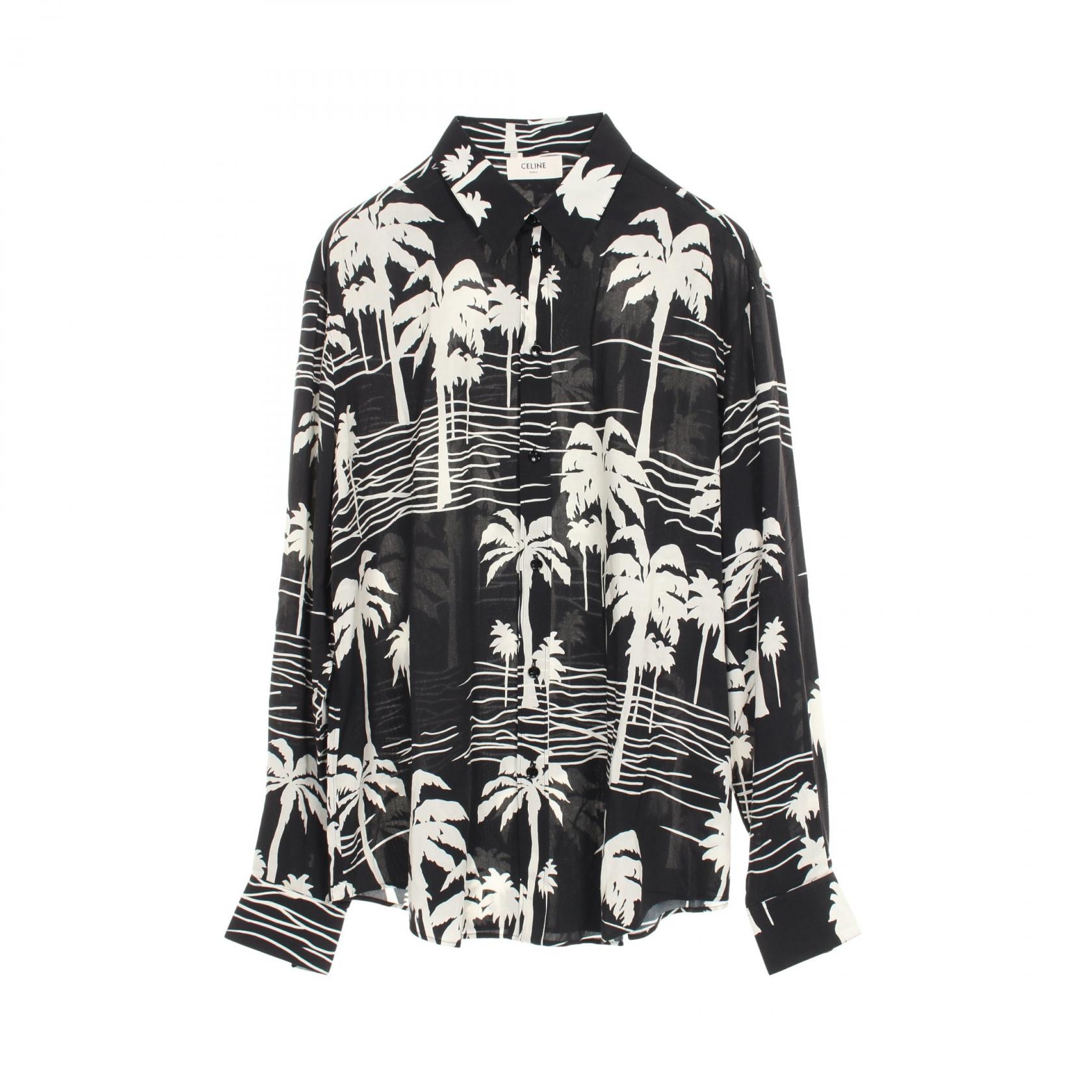 セリーヌ CELINE 衣料品 トップス レーヨン メンズ ブラック系 / ホワイト系 【中古】