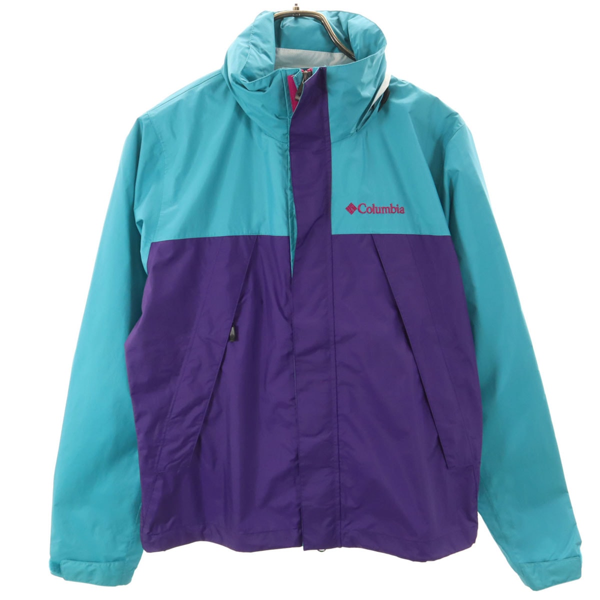 美品 Columbia コロンビア レインジャケット XS パープル系 アウトドア