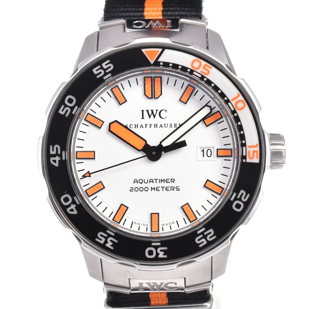 値下 IWC IWC SCHAFFHAUSEN IW356807 アクアタイマー オートマティック 2000 デイト 自動巻き メンズ 美品 保証書付き E#144711