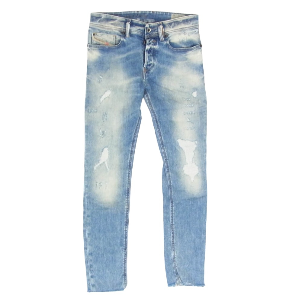 DIESEL ディーゼル SLEENKER ダメージ加工 デニムパンツ インディゴブルー系 26【中古】