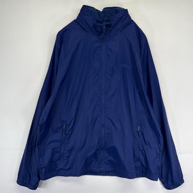 古着 エルエルビーン L.L.Bean ジャケット フルジップ ワンポイント刺繍ロゴ アウトドア フーディ XL ネイビー系 メンズ