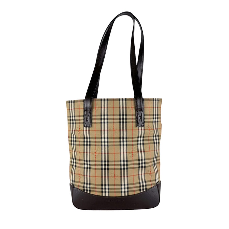 バーバリー BURBERRY ショルダーバッグ キャンバス/レザー ブラウン/ベージュ レディース【中古】 z10680