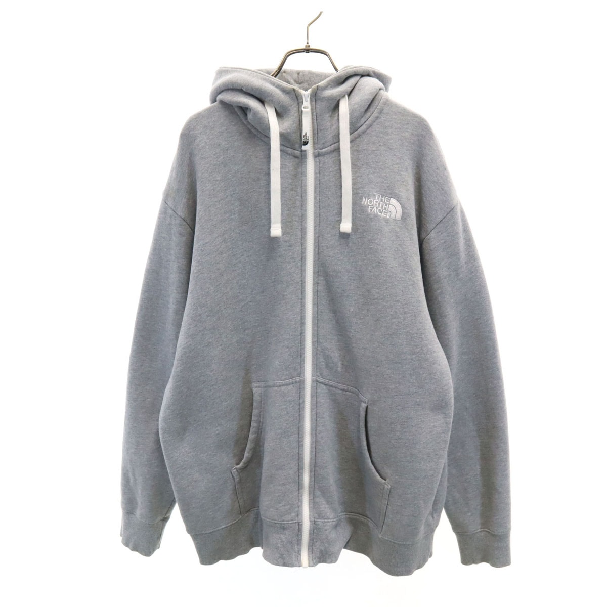 THE NORTH FACE ノースフェイス 長袖 リアビュー スウェット ジップパーカー XL グレー NT11530 アウトドア 裏起毛