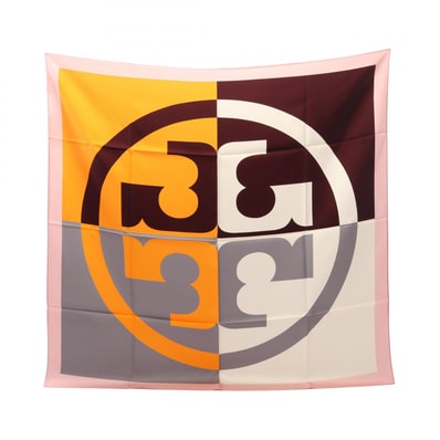 トリーバーチ Tory Burch カラーブロック スカーフ 衣料品 シルク レディース ピンク系 / マルチカラー 160517800 【新品】