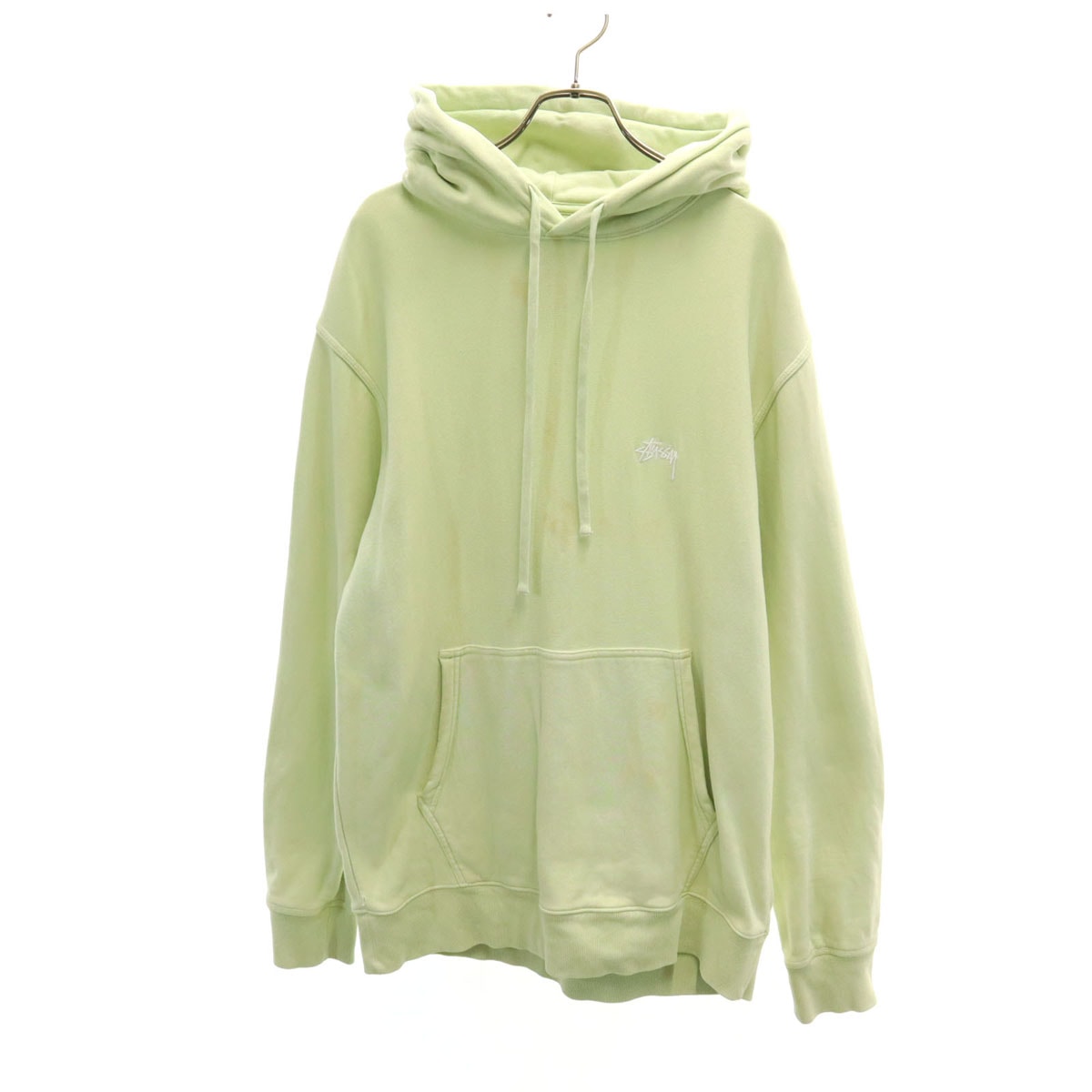 STUSSY ステューシー 長袖 スウェットパーカー M ライム