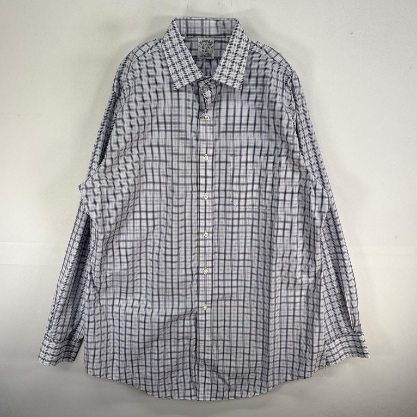 古着 ブルックスブラザーズ Brooks Brothers 長袖シャツ チェック 胸ポケ REGENT L ホワイト系 マルチカラー メンズ