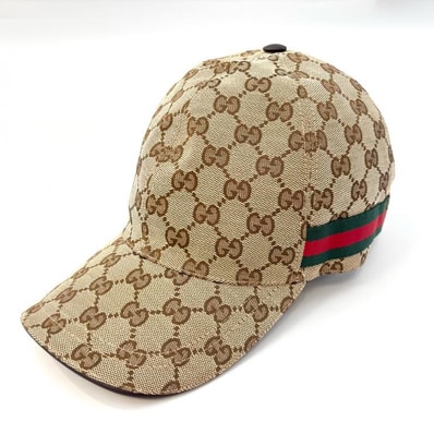 GUCCI GGキャンバス ベースボールキャップ Lサイズ #59 200035 イタリア製 鑑定済み 正規品 グッチ